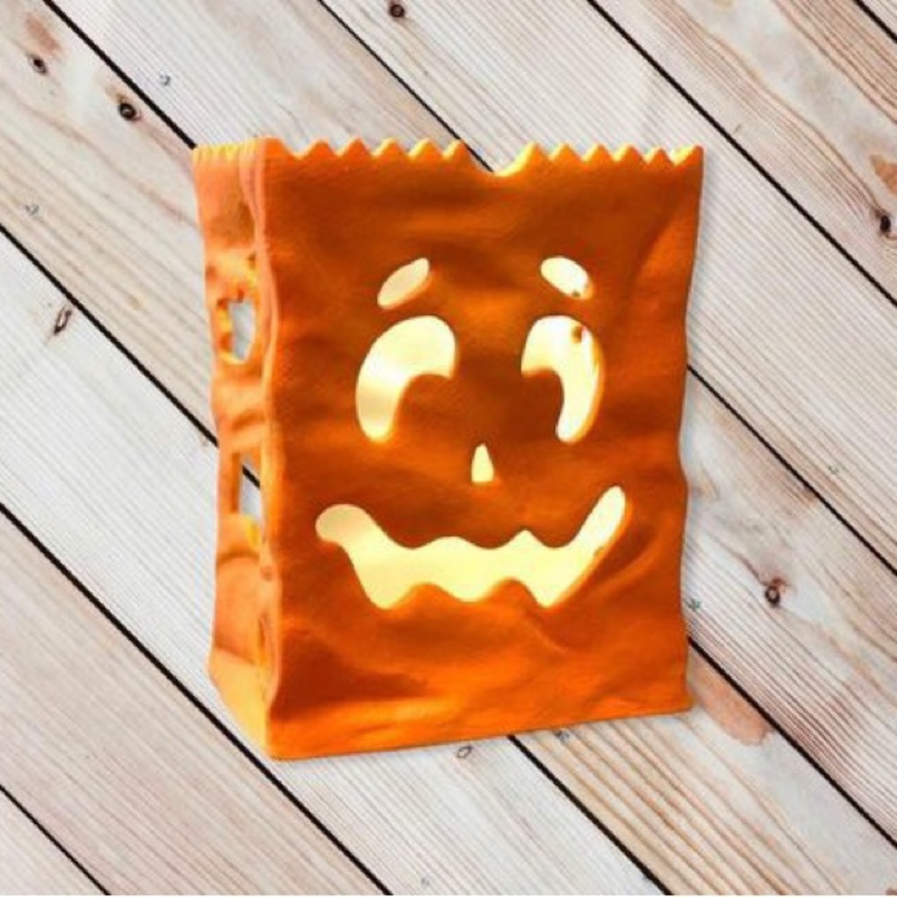Pumpkin Tea Light Holder, vintage Halloween decor, Halloween decor, fall decor